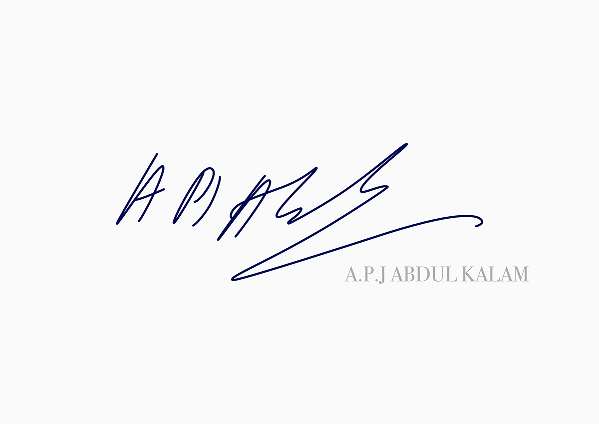 Signature of APJ Abdul Kalam